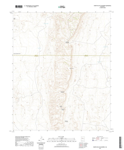 United States Geological Survey Puerto De Los Cavadores, NM (2020, 24000-Scale) digital map