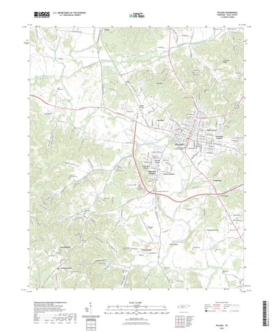 United States Geological Survey Pulaski, TN (2022, 24000-Scale) digital map