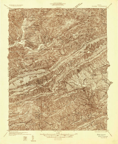 United States Geological Survey Pulaski, VA (1934, 48000-Scale) digital map