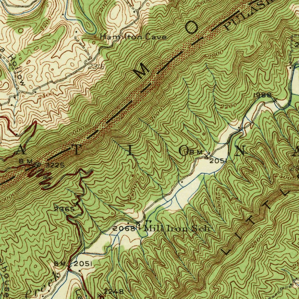 Pulaski, VA (1940, 62500Scale) Map by United States Geological Survey Avenza Maps