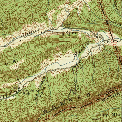 United States Geological Survey Pulaski, VA (1940, 62500-Scale) digital map