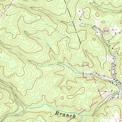 United States Geological Survey Pulaski, VA (1965, 24000-Scale) digital map