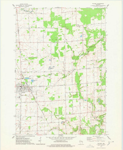 United States Geological Survey Pulaski, WI (1974, 24000-Scale) digital map