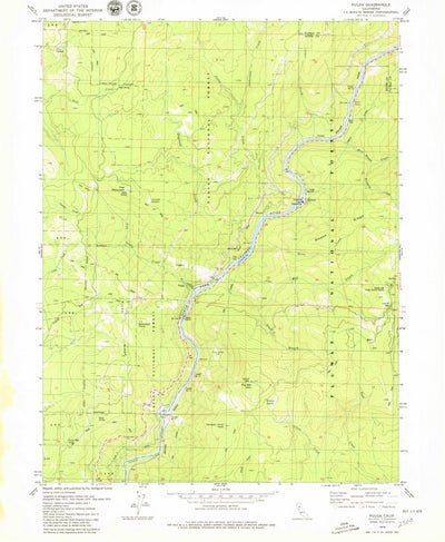 United States Geological Survey Pulga, CA (1979, 24000-Scale) digital map