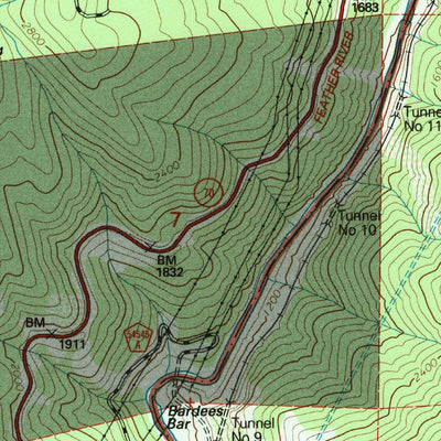 United States Geological Survey Pulga, CA (1994, 24000-Scale) digital map