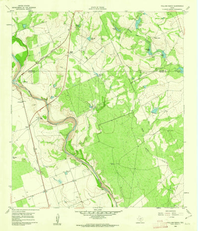 United States Geological Survey Pulliam Ranch, TX (1960, 24000-Scale) digital map