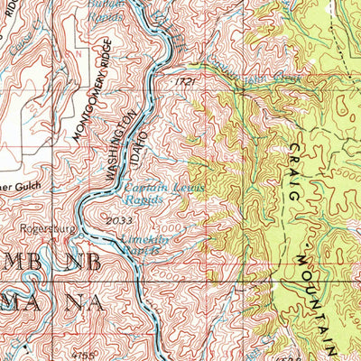 United States Geological Survey Pullman, WA-ID-OR (1955, 250000-Scale) digital map