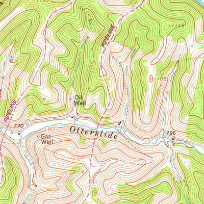 United States Geological Survey Pullman, WV (1964, 24000-Scale) digital map