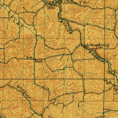 United States Geological Survey Pullnam, WA-ID (1910, 125000-Scale) digital map