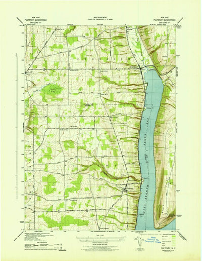 United States Geological Survey Pulteney, NY (1942, 31680-Scale) digital map