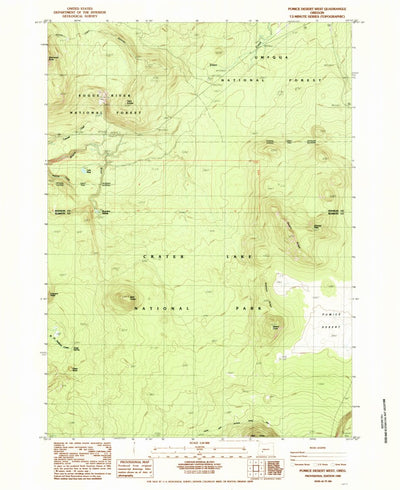 United States Geological Survey Pumice Desert West, OR (1985, 24000-Scale) digital map