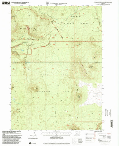 United States Geological Survey Pumice Desert West, OR (1998, 24000-Scale) digital map