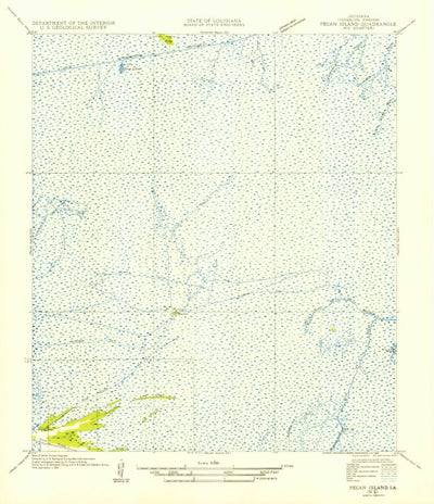 United States Geological Survey Pumpkin Islands, LA (1954, 31680-Scale) digital map