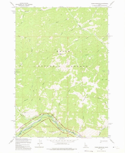 United States Geological Survey Pungo Mountain, ID (1973, 24000-Scale) digital map