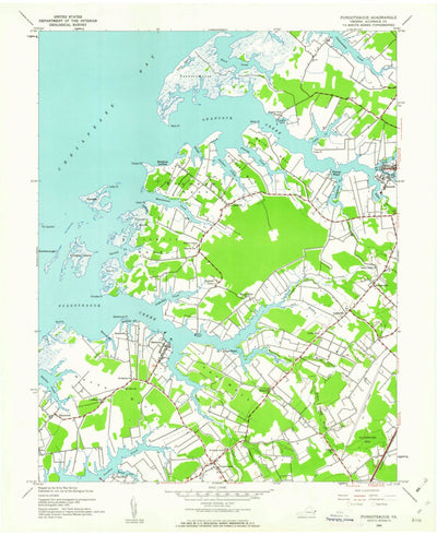 United States Geological Survey Pungoteague, VA (1943, 24000-Scale) digital map