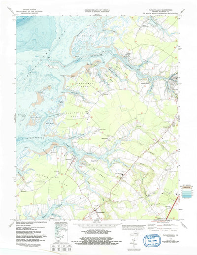 United States Geological Survey Pungoteague, VA (1968, 24000-Scale) digital map