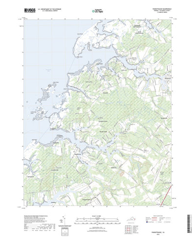 United States Geological Survey Pungoteague, VA (2022, 24000-Scale) digital map