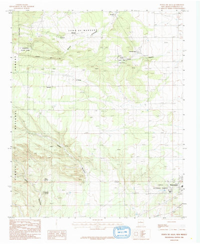 United States Geological Survey Punta De Agua, NM (1986, 24000-Scale) digital map