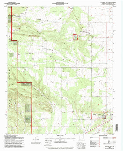United States Geological Survey Punta De Agua, NM (1995, 24000-Scale) digital map
