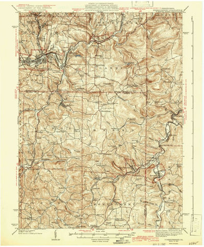 United States Geological Survey Punxsutawney, PA (1942, 62500-Scale) digital map