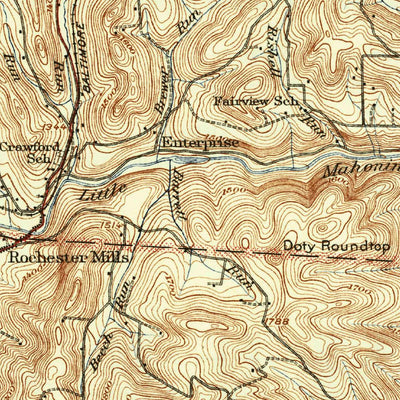 United States Geological Survey Punxsutawney, PA (1942, 62500-Scale) digital map