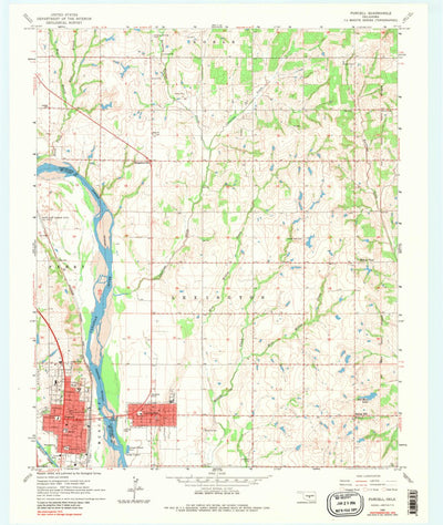 United States Geological Survey Purcell, OK (1965, 24000-Scale) digital map
