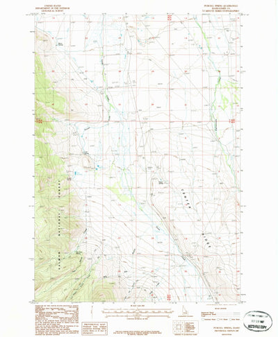 United States Geological Survey Purcell Spring, ID (1987, 24000-Scale) digital map