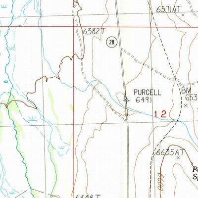 United States Geological Survey Purcell Spring, ID (1987, 24000-Scale) digital map