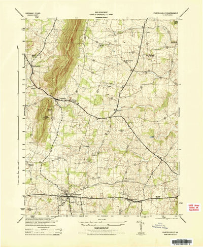 United States Geological Survey Purcellville, VA (1944, 31680-Scale) digital map