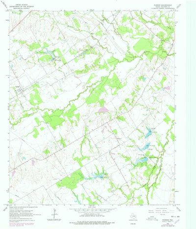 United States Geological Survey Purdon, TX (1965, 24000-Scale) digital map