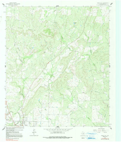United States Geological Survey Purdy Hill, TX (1962, 24000-Scale) digital map