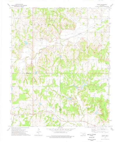 United States Geological Survey Purdy, OK (1974, 24000-Scale) digital map
