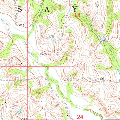United States Geological Survey Purdy, OK (1974, 24000-Scale) digital map