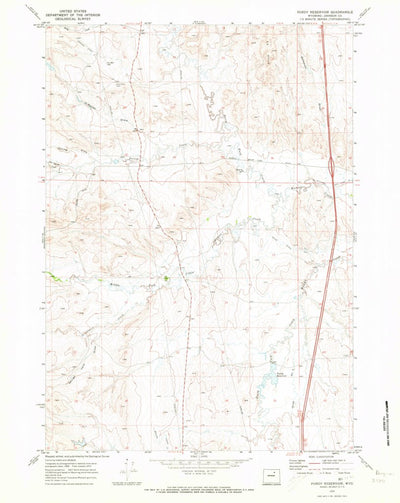United States Geological Survey Purdy Reservoir, WY (1970, 24000-Scale) digital map