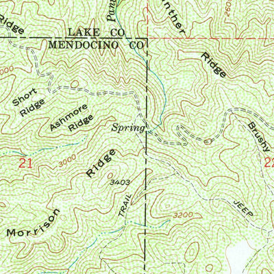 United States Geological Survey Purdys Gardens, CA (1958, 24000-Scale) digital map