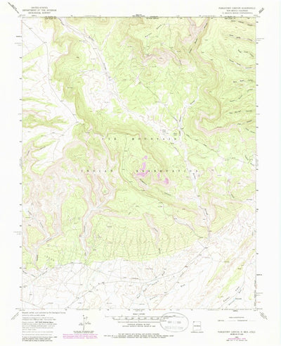 United States Geological Survey Purgatory Canyon, NM-CO (1963, 24000-Scale) digital map