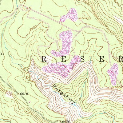 United States Geological Survey Purgatory Canyon, NM-CO (1963, 24000-Scale) digital map