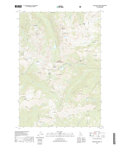 United States Geological Survey Purgatory Saddle, ID (2020, 24000-Scale) digital map
