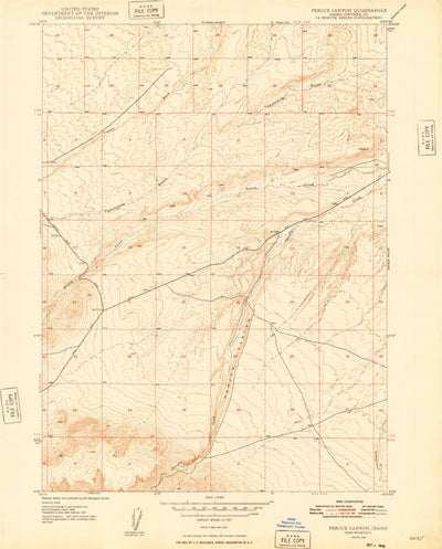 United States Geological Survey Purjue Canyon, ID (1948, 24000-Scale) digital map