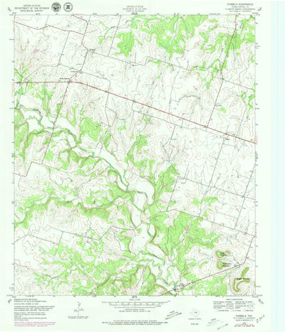 United States Geological Survey Purmela, TX (1957, 24000-Scale) digital map