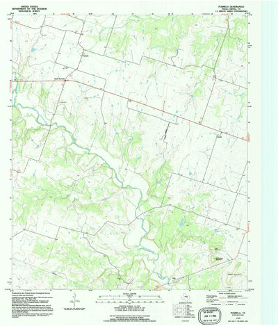 United States Geological Survey Purmela, TX (1995, 24000-Scale) digital map