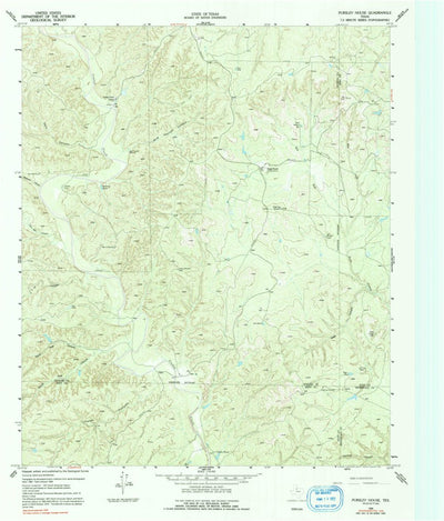 United States Geological Survey Pursley House, TX (1958, 24000-Scale) digital map