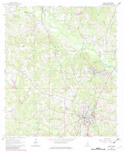 United States Geological Survey Purvis, MS (1964, 24000-Scale) digital map