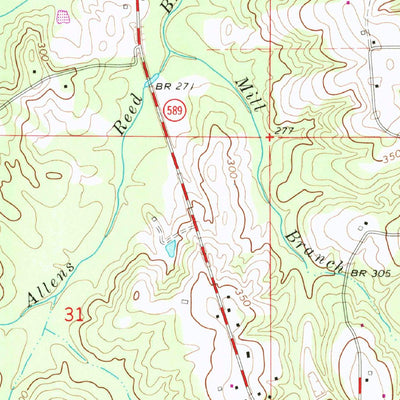 United States Geological Survey Purvis, MS (1964, 24000-Scale) digital map