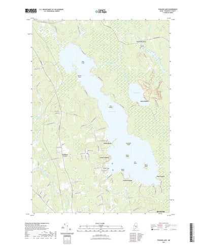 United States Geological Survey Pushaw Lake, ME (2021, 24000-Scale) digital map