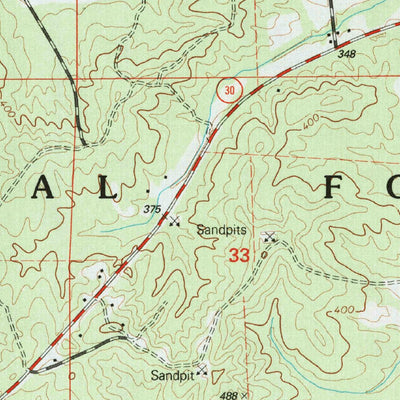 United States Geological Survey Puskus Lake, MS (2000, 24000-Scale) digital map