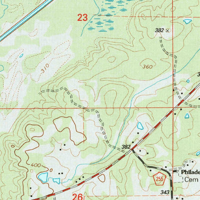 United States Geological Survey Puskus Lake, MS (2000, 24000-Scale) digital map
