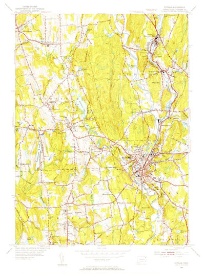 United States Geological Survey Putnam, CT (1955, 31680-Scale) digital map