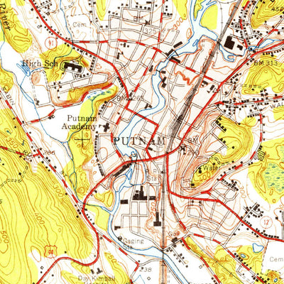 United States Geological Survey Putnam, CT (1955, 31680-Scale) digital map