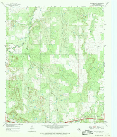 United States Geological Survey Putnam North, TX (1966, 24000-Scale) digital map